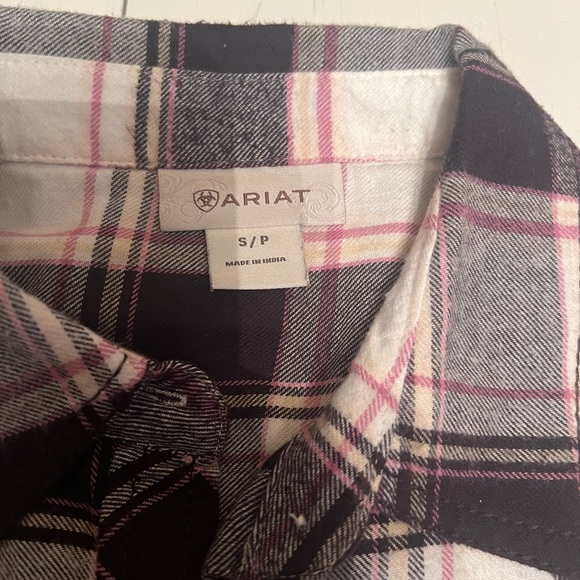 Ariat Rebar Shirt Women Small Plaid Flannel Button Down Workwear Dura Stretch - Picture 4 of 5